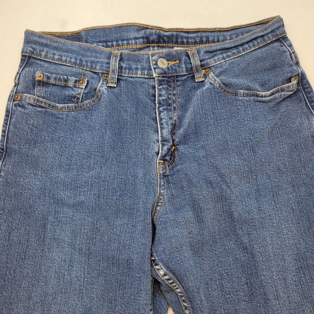 Levi's 505 Vintage Y2K Jeans Womens 10 Blue Lower Rise Straight Leg Denim - Picture 2 of 12